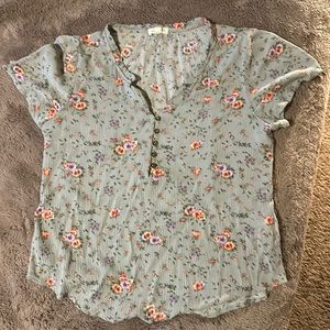 Flowy floral blouse